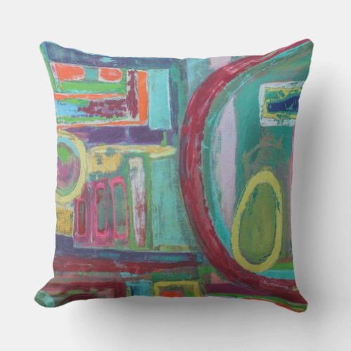 Six Weeks 20 x 20 Outdoor Throw Pillow