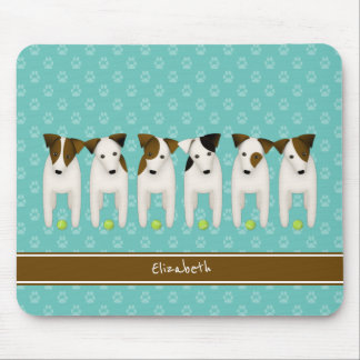 six whimsical terriers Jack Russell dogs Mouse Pad