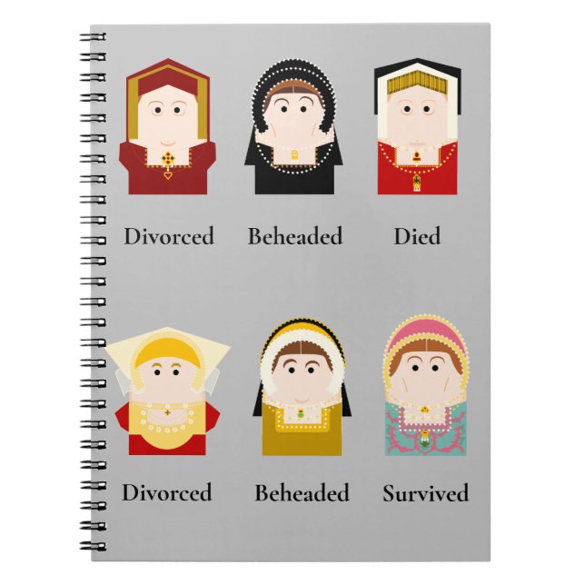Six Wives of King Henry VIII, Tudor Notebook (Front)