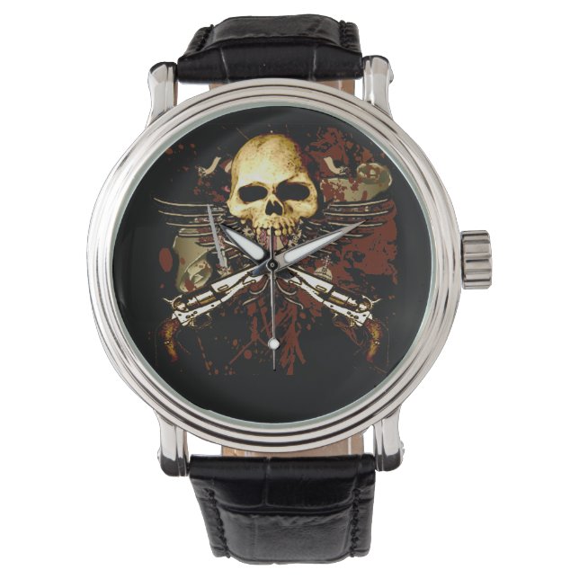 Sixgun Skull Timepiece Watch (Front)