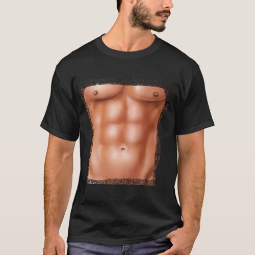 Sixpack Muscle Belly Washboard Abs Adonis T_Shirt