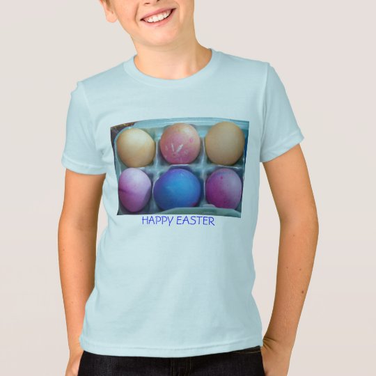 Sixpack of Colored Eggs, HAPPY EASTER T-Shirt