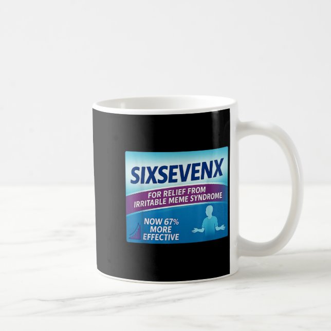 Sixsevenx Relief From Meme Numbers Parody Teacher  Coffee Mug (Right)