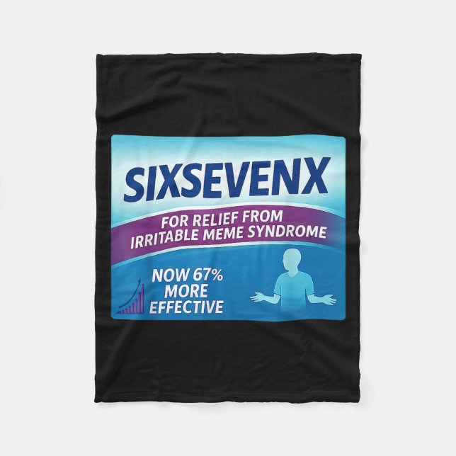 Sixsevenx Relief From Meme Numbers Parody Teacher  Fleece Blanket (Front)