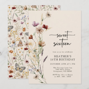 Sixteen Birthday  Invitation