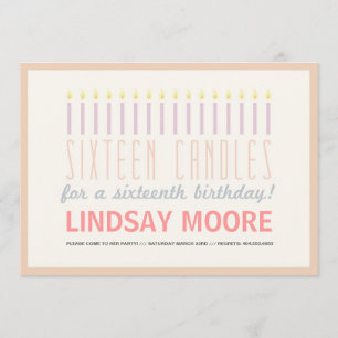 Sixteen Candles Birthday Invite