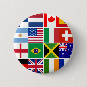 Sixteen Flags of Many Nations T-shirts, Mugs, More Pinback Button