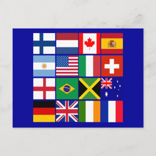 Sixteen Flags of Many Nations T-shirts, Mugs, More Postcard