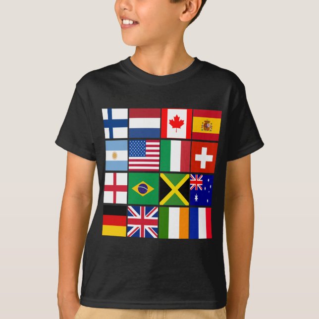 Sixteen Flags of Many Nations T-shirts, Mugs, More T-Shirt (Front)