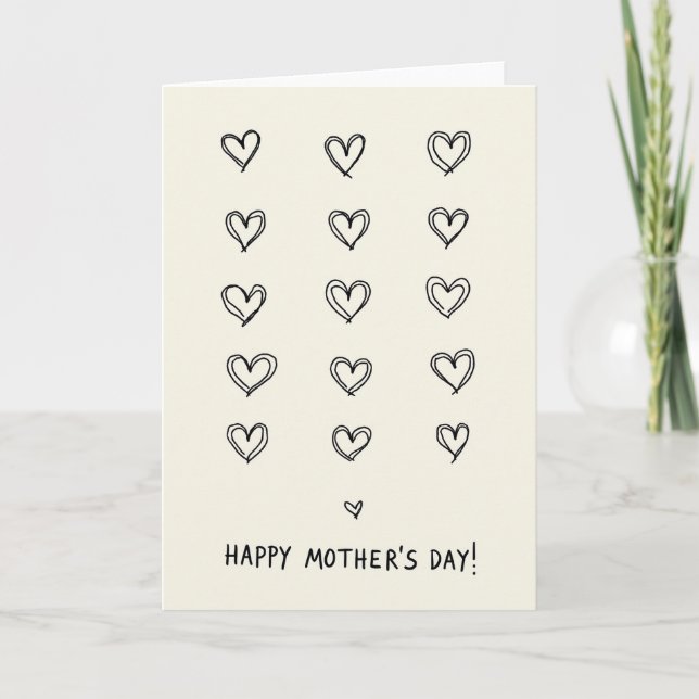 Sixteen Hearts Mothers Day Card (Front)