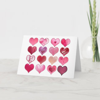 Sixteen Hearts Valentine Card