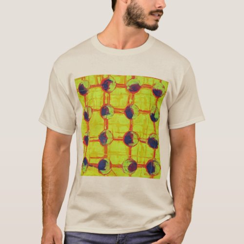 Sixteen Hot Fiery Yellow Suns Abstract T_Shirt