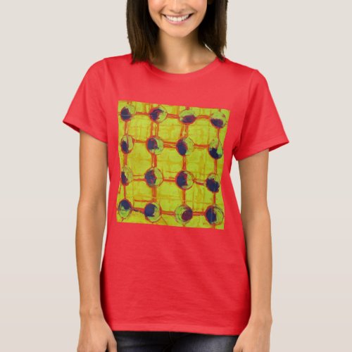 Sixteen Hot Fiery Yellow Suns Abstract T_Shirt