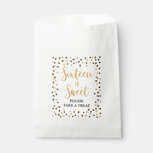 Sixteen is Sweet Please Take a Treat Favor Bag (Front)