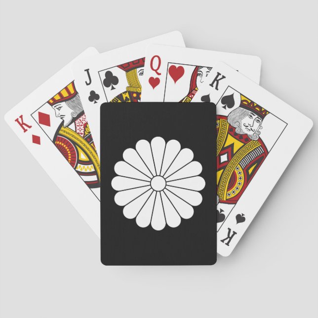 Sixteen-petaled chrysanthemum poker cards (Back)