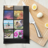 Sixteen Rounded Corners Photo Collage or Instagram Kitchen Towel (Quarter Fold)