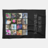 Sixteen Rounded Corners Photo Collage or Instagram Kitchen Towel (Horizontal)