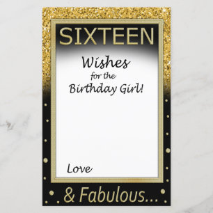 Sixteen Wishes for the birthday girl