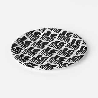 Sixteenth Birthday 16th Paper Plates