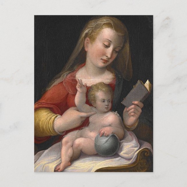 Sixteenth Century Madonna and Child Postcard (Front)