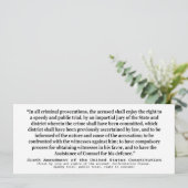 Sixth Amendment to the United States Constitution (Standing Front)