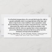 Sixth Amendment to the United States Constitution (Front)