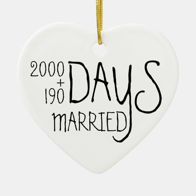 Sixth anniversary six years married wife husband ceramic ornament