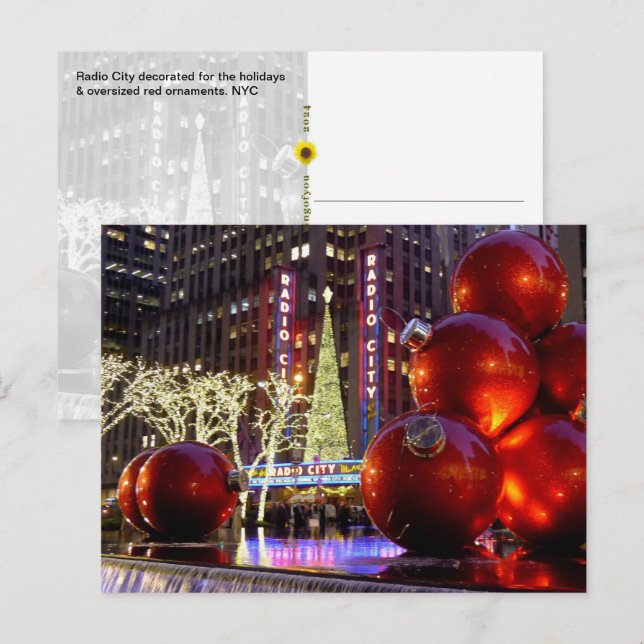 Sixth Avenue Christmas Ornaments, NYC -  Postcard (Front/Back)
