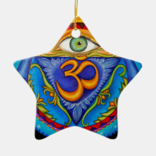 Sixth chakra, Third eye Ceramic Ornament
