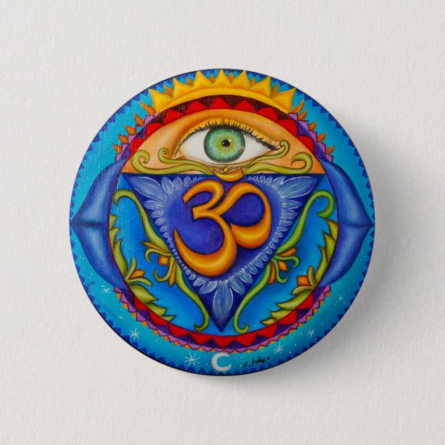 Sixth chakra, Third eye Pinback Button (Front)