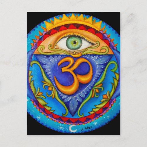 Sixth chakra Third eye Postcard
