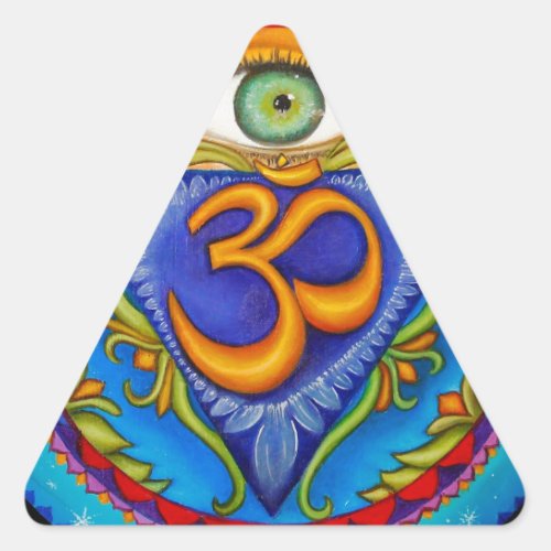 Sixth chakra Third eye Triangle Sticker