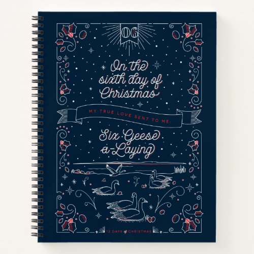 Sixth Day of Christmas Notebook College_Ruled