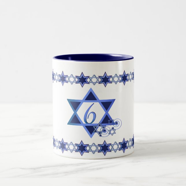 Sixth Day of Hanukkah Mug (Center)