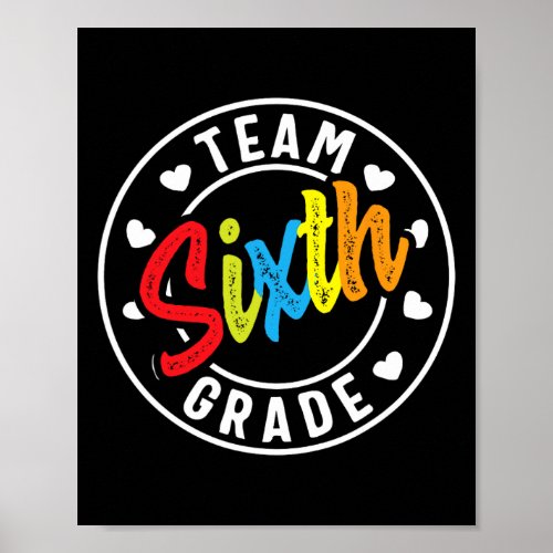 Sixth Grade Back To School Boys Girls Teacher  Poster