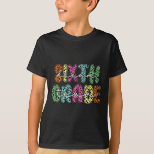 Sixth Grade Dalmatian Dots 6th Dream Team Back To  T-Shirt
