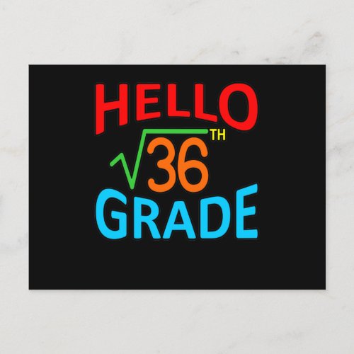 Sixth Grade Math Student Mathematics Maths Teacher Announcement Postcard