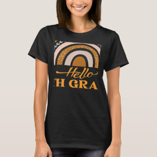 Sixth Grade Rainbow Hello 6th Grade Back to School T-Shirt