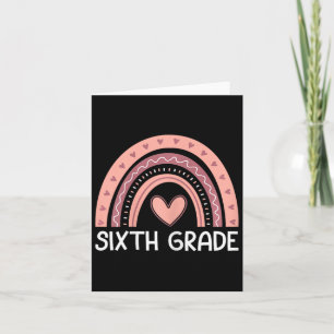 Sixth Grade Rainbow Team Hello 6th Grade Rocks Squ Card