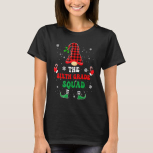 Sixth Grade Squad Teacher Kids Elf Squad Christmas T-Shirt
