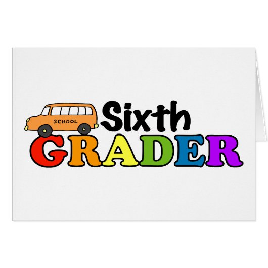 Sixth Grader Cards (Front Horizontal)