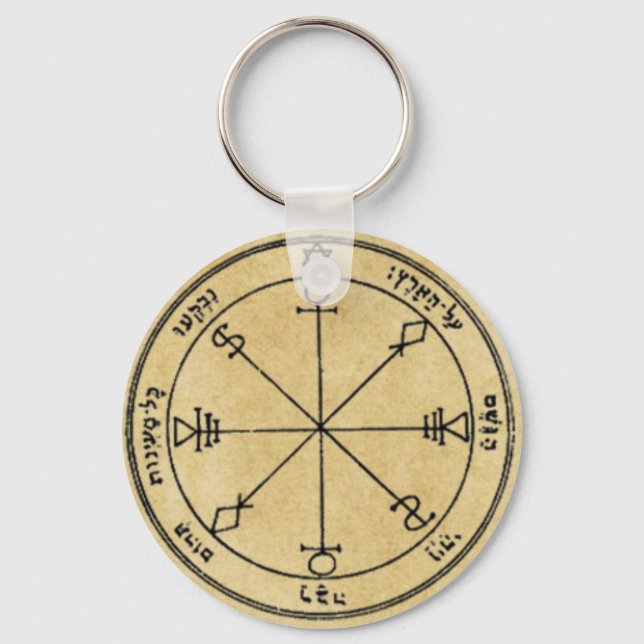 Sixth Pentacle of the Moon Keychain (Front)
