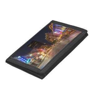 Sixth Street At Dusk In Downtown Austin, Texas Trifold Wallet