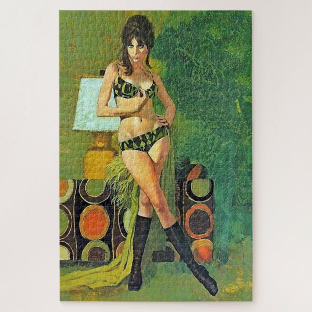 Sixties chick jigsaw puzzle (Vertical)