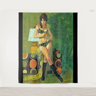 Sixties chick tapestry