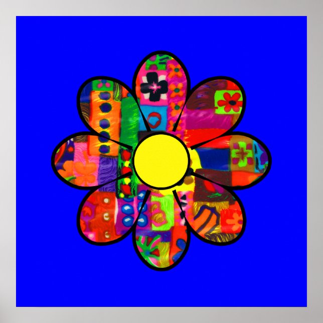 Sixties Flower Power Poster (Front)