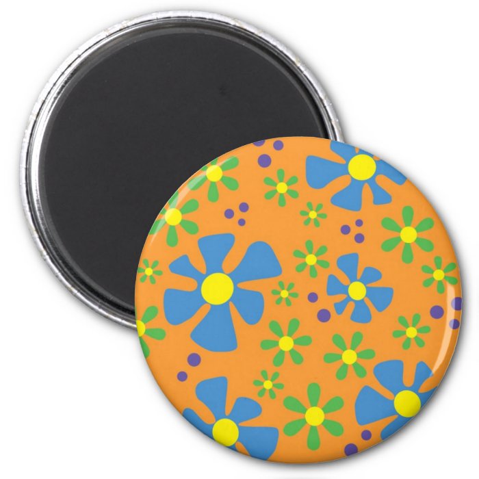 Sixties Flowers Magnet