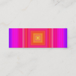 Sixties Gradient - Pink Blue Purple Orange Yellow Mini Business Card