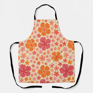 Sixties Hawaiian hibiscus pattern Apron