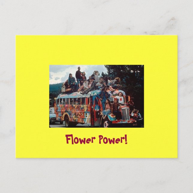 Sixties Hippies Greeting Card (Front)